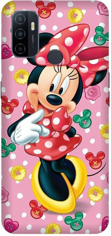 VS PRINT LINK Back Cover for OPPO A33 \ CPH2137 \ mickey,minnie,mouse,pink,Printed back cover  (Red, Hard Case, Pack of: 1)