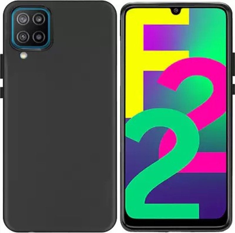 VISHZONE Back Cover for Samsung Galaxy F22  (Black, Grip Case, Silicon, Pack of: 1)