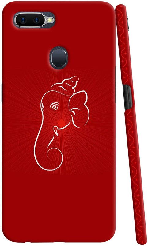 JS CREATIONS Back Cover for Oppo A5S  (Red, Pack of: 1)