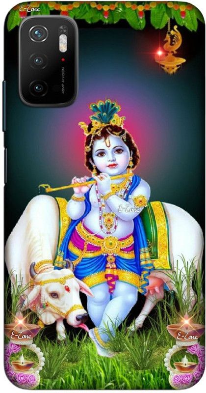 CROKIAN Back Cover for Poco M3 Pro 5G Krishna Back Cover  (Green, Hard Case, Pack of: 1)