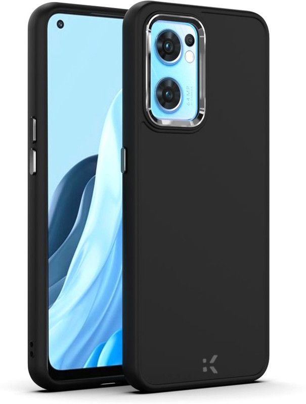 KARWAN Back Cover for OPPO Reno7 5G  (Black, Shock Proof, Pack of: 1)