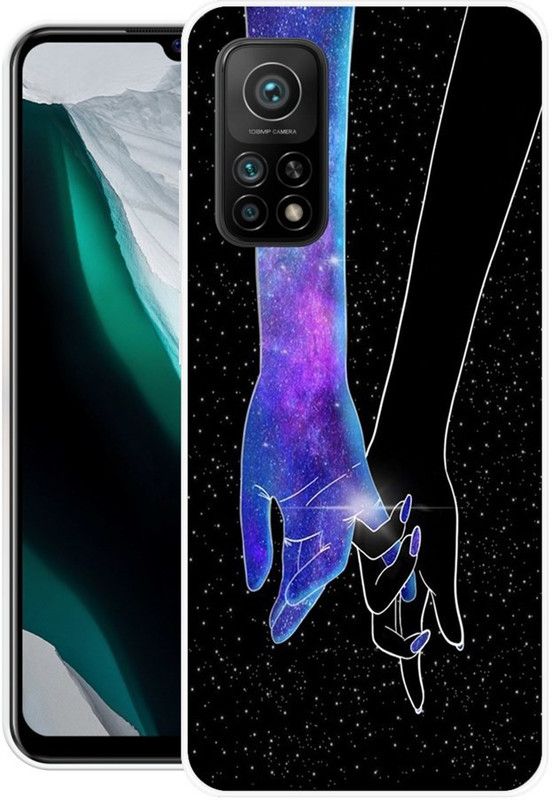BLUEBUG Back Cover for Mi 10T Pro  (Black, Purple, Grip Case, Silicon, Pack of: 1)