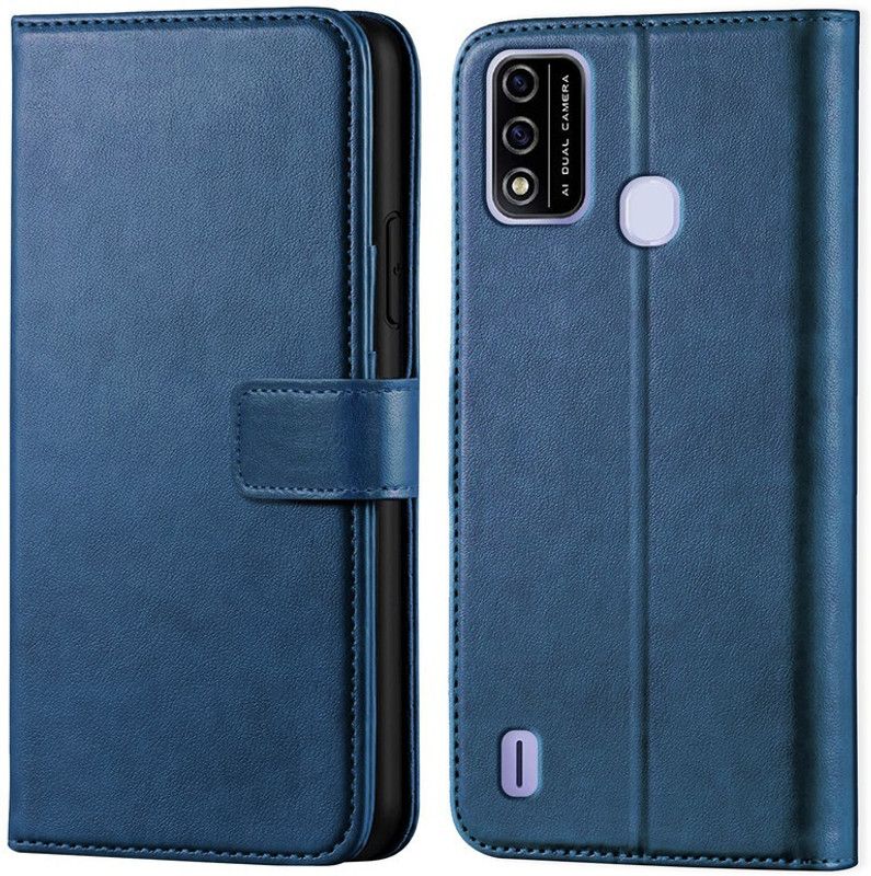ponyta Flip Cover for Itel A48  (Blue, Dual Protection, Pack of: 1)
