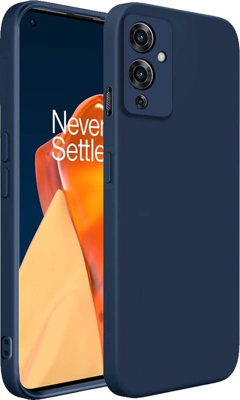Frivety Back Cover for OnePlus 9  (Blue, Camera Bump Protector, Silicon)