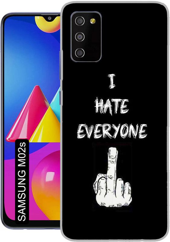 kudia Back Cover for Samsung Galaxy M02s  (Black, Grey, Silicon, Pack of: 1)