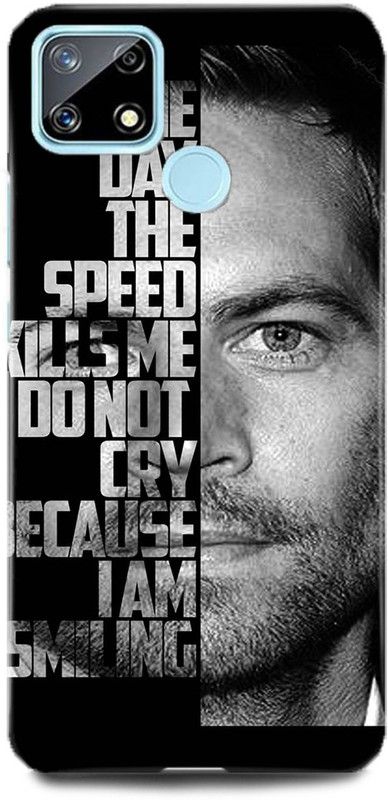 MP ARIES MOBILE COVER Back Cover for realme C25,RMX3193, paul walker fast& furious  (Multicolor, Hard Case, Pack of: 1)