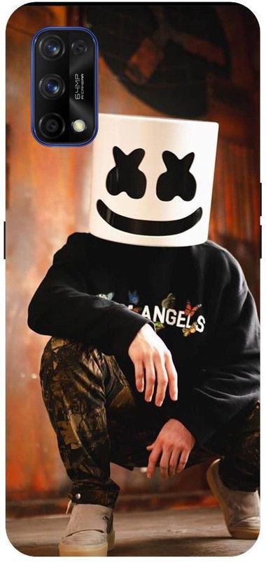 URCHIN Back Cover for Realme 7 Marshmello, Marshmello dj, Edm, Marshmallow, Marshmello singer  (Multicolor, Shock Proof, Pack of: 1)