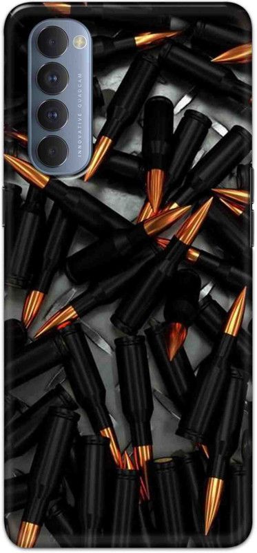 NDCOM Back Cover for OPPO Reno4 Pro Bullets Printed  (Multicolor, Hard Case, Pack of: 1)