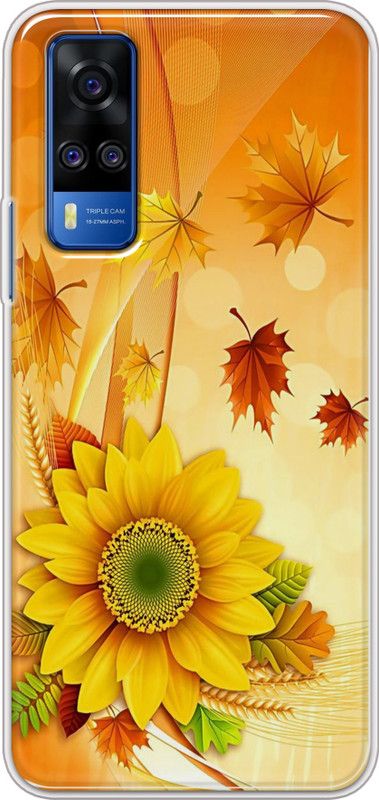 Hansviprint Back Cover for VIVO Y51A  (Yellow, Grip Case, Silicon, Pack of: 1)