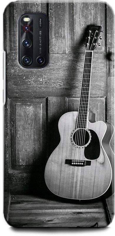 Afterglow Back Cover for Vivo V19 guitar, guitar love, cool, love, music, instuments, black and white  (Multicolor, Dual Protection)
