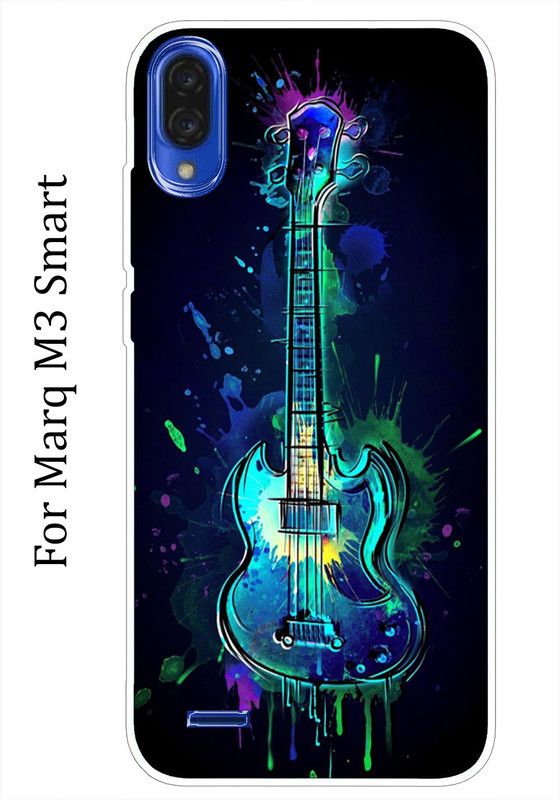 BeauCase Back Cover for MarQ M3 Smart  (Black, Blue, Grip Case, Silicon, Pack of: 1)