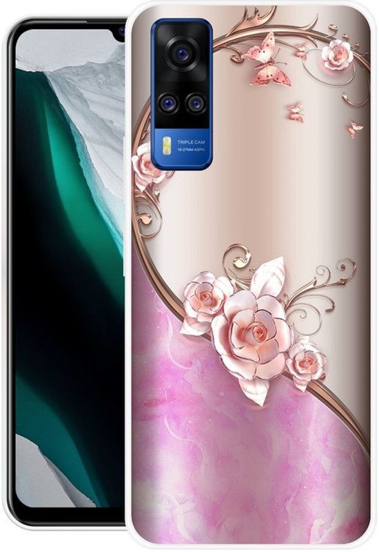 DESILOVE Back Cover for Vivo Y51 2020  (Multicolor, Grip Case, Silicon, Pack of: 1)