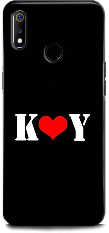 Afterglow Back Cover for Realme 3 K Y, K LOVES Y, NAME, LETTER, ALPHABET, KY LOVE, HART  (Multicolor, Shock Proof, Pack of: 1)