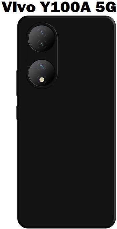 LIKEDESIGN Back Cover for Vivo Y100A 5G, Vivo Y100A  (Black, Shock Proof, Pack of: 1)