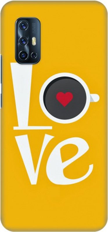 COBIERTAS Back Cover for Vivo V17  (Yellow, White, Hard Case)