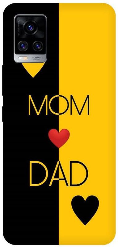 URCHIN Back Cover for Vivo V20 Mom Dad, I love you mom dad, Mom Dad love, dad, mom, parents  (Multicolor, Shock Proof, Pack of: 1)