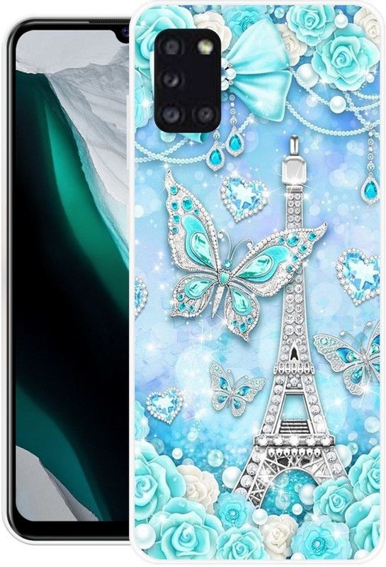 BLUEZAP Back Cover for Samsung Galaxy A31  (Blue, Grip Case, Silicon, Pack of: 1)