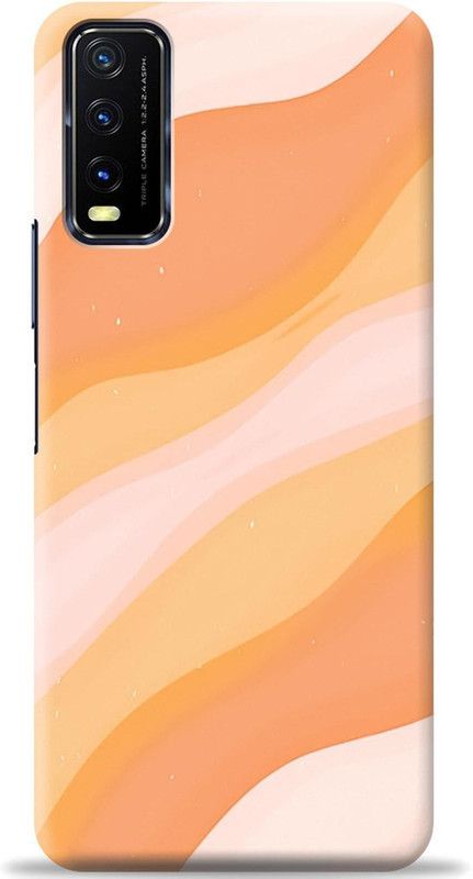 Crafter Back Cover for Vivo Y20A  (Orange, Shock Proof, Pack of: 1)
