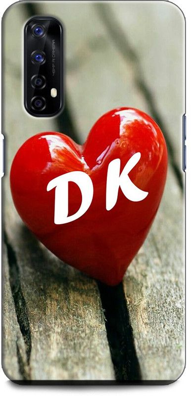 INDICRAFT Back Cover for Realme 7, RMX2151 D K, D LOVES K, NAME, LETTER, ALPHABET, DK LOVE, HART, BLUE  (Multicolor, Shock Proof, Pack of: 1)