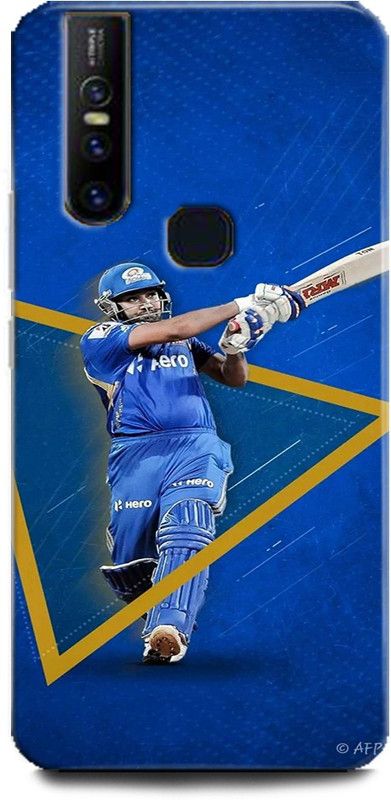 Afterglow Back Cover for Vivo V15 ROHIT SHARMA, BCCI,CRICKETER, INDIAN KHILADI, IPL, MI, T20  (Multicolor, Shock Proof, Pack of: 1)