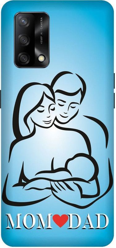 SAVETREE Back Cover for Oppo F19, CPH2219, Oppo F19s, CPH2223, Mom Dad Love  (Multicolor, 3D Case)