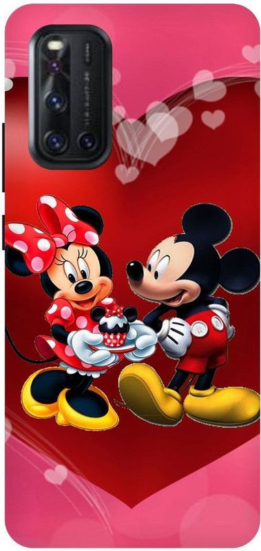 THE NARAYANA COLLECTIONS Back Cover for VIVO V19-1933-MICKEY,MINNIE,MOUSE,CARTOON,LOVE  (Multicolor, Hard Case, Pack of: 1)