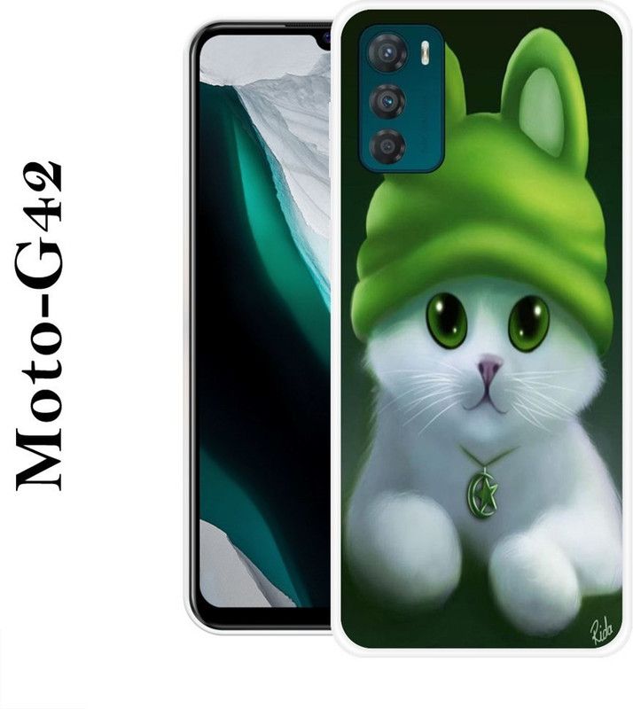 JATLAND Back Cover for Motorola Moto G42  (White, Green, Silicon)