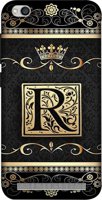 BALESARA Back Cover for Mi Redmi 5A  (Black, Gold, Hard Case, Pack of: 1)