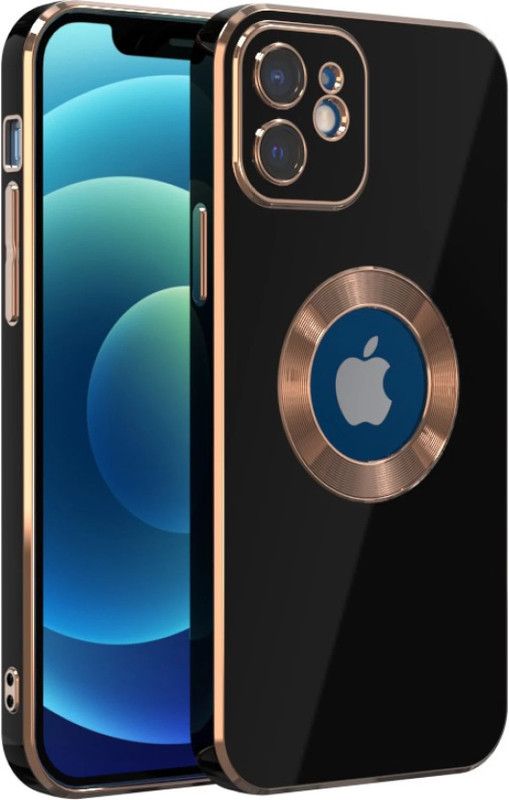 DiBOX Back Cover for Apple iPhone 12  (Black, Silicon)