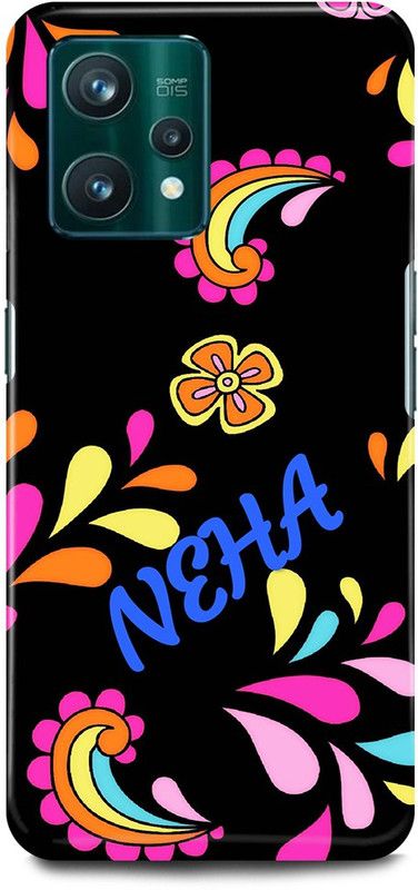 FIKORA Back Cover for Realme 9 Pro 5G, NEHA, NAME, ALPHABET, LETTER  (Black, Hard Case, Pack of: 1)