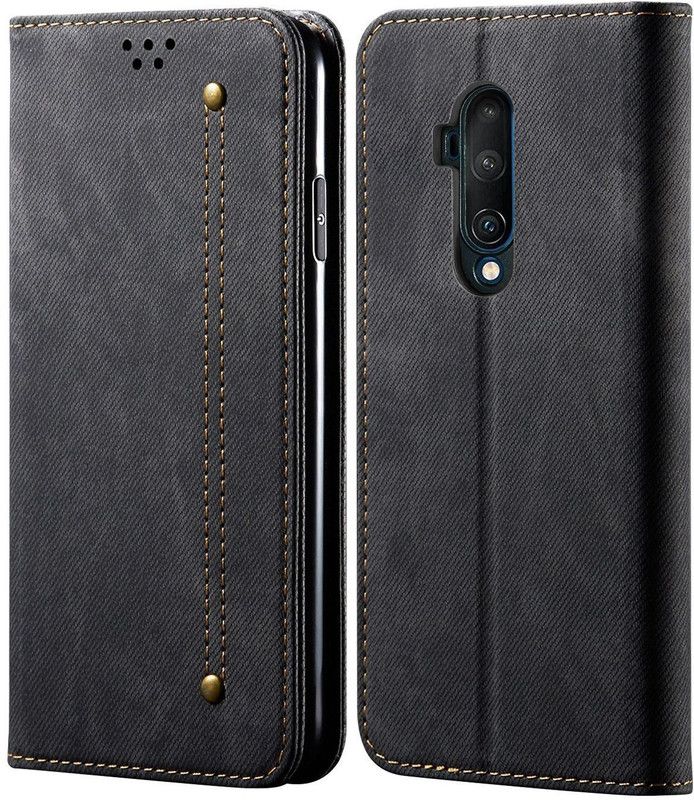 Pure Color Front & Back Case for OnePlus 7T PRO / One Plus 7T PRO / 1+7T PRO  (Black, Magnetic Case, Pack of: 1)