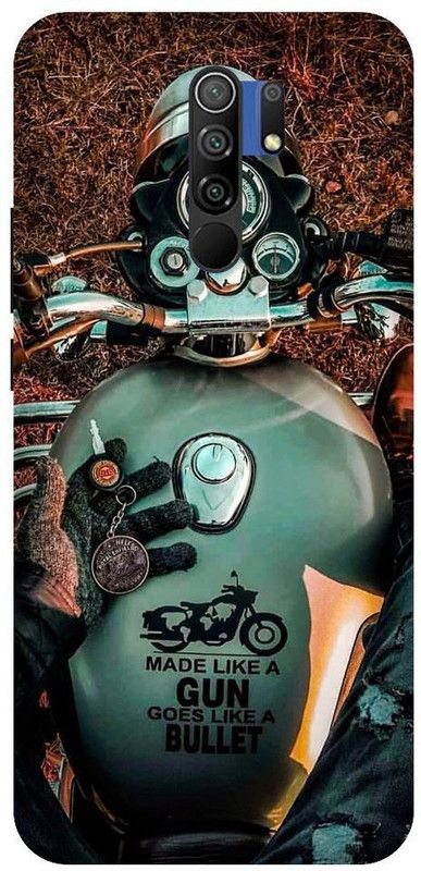 URCHIN Back Cover for Redmi 9 prime royal enfield, Bullet, bike, rider, keys, royal enfield bike  (Multicolor, Shock Proof, Pack of: 1)