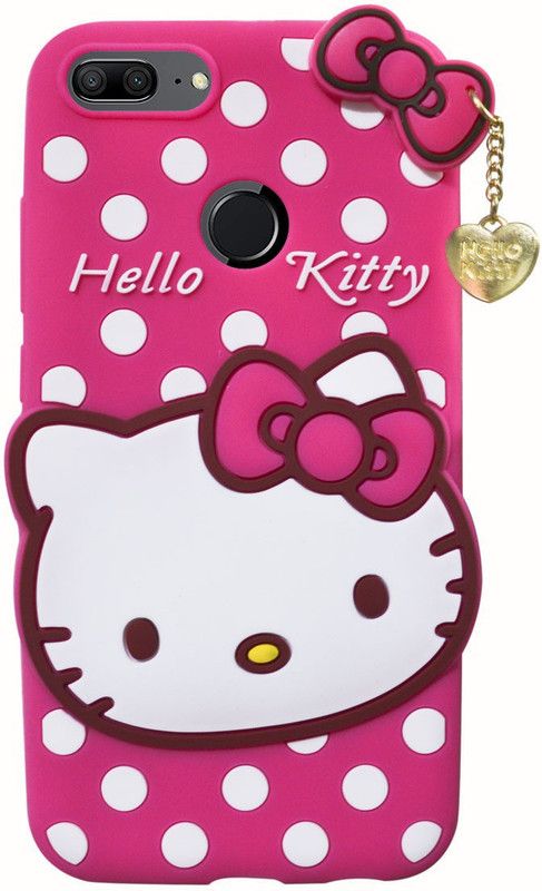 Coverage Back Cover for Kitty Case Huawei Honor 9 Lite  (Pink, Flexible, Pack of: 1)
