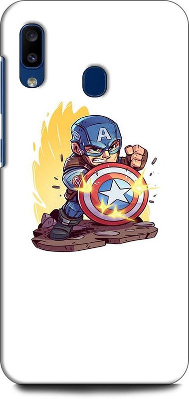 Afterglow Back Cover for SAMSUNG Galaxy A30 CAPTAIN AMERICA, AVENGERS, MARVEL, COMICS, SHEILD, SUPERHERO  (Multicolor, Shock Proof, Pack of: 1)