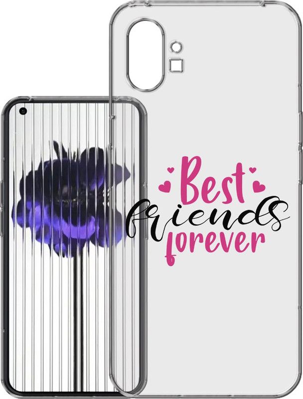 HANIRY Back Cover for Nothing Phone 1, A063 back cover, BEST FRIENDS FOREVER TEXT, Designer, PNG_86  (Multicolor, Flexible, Silicon, Pack of: 1)