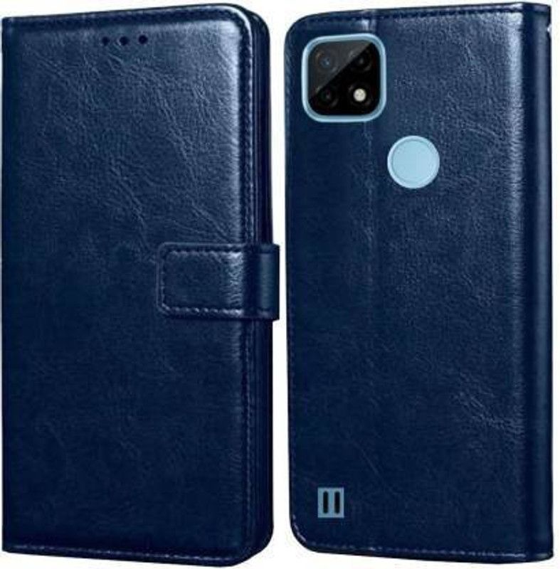 GROOZ Back Cover for Realme C21Y  (Blue, Dual Protection, Pack of: 1)