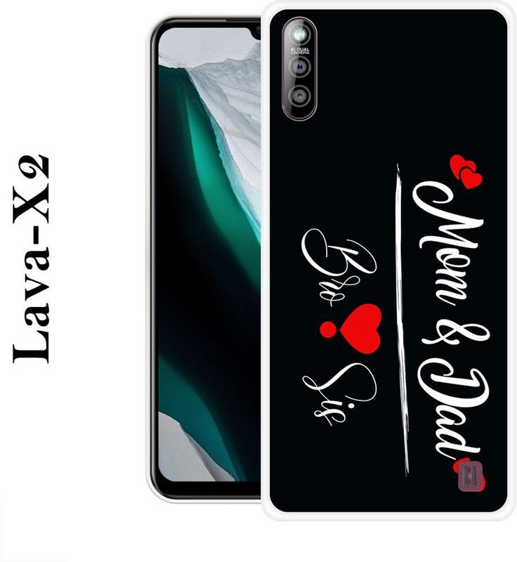 REDFLY Back Cover for Lava X2  (Black, White, Grip Case, Silicon)