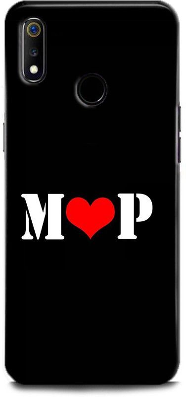 Afterglow Back Cover for Realme 3i M P, M LOVES P, NAME, LETTER, ALPHABET, MP LOVE, HART  (Multicolor, Shock Proof, Pack of: 1)