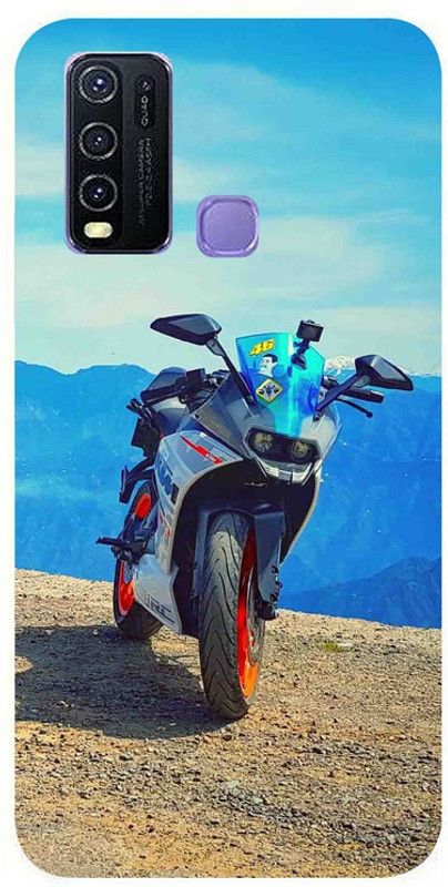 Skyhawk Back Cover for Vivo Y51a Blue And White KTM  (Multicolor, Waterproof, Silicon, Pack of: 1)