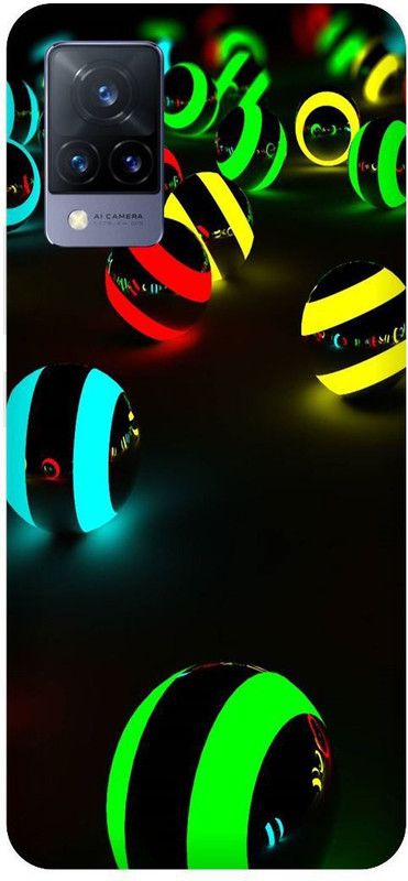 Bluvver Back Cover for Vivo V21 5G, V2050, Printed Marbles,Neon Back Cover  (Multicolor, Hard Case, Pack of: 1)