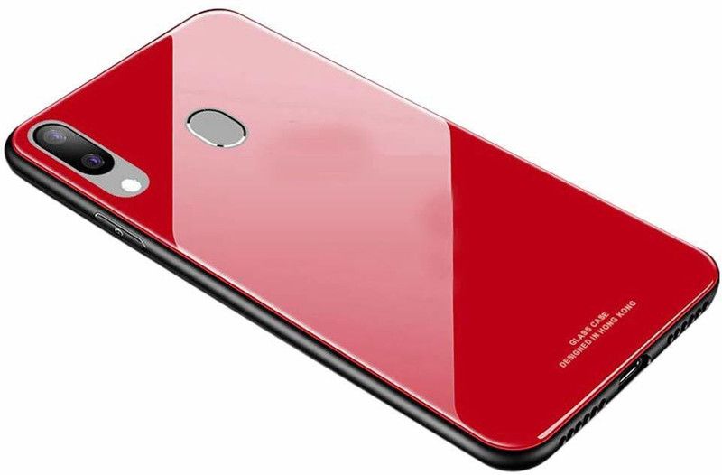 MobileMantra Back Cover for Realme 3 Pro Toughened Glass Back Cover  (Red, Dual Protection, Pack of: 1)