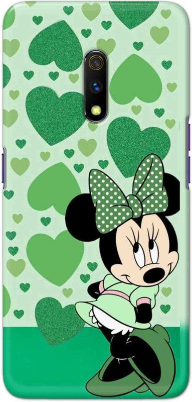 NDCOM Back Cover for Realme X Green Cute Cartoon Printed  (Multicolor, Hard Case, Pack of: 1)