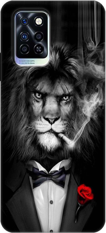 Print maker Back Cover for Infinix Note 10 Pro  (Black, White, Grip Case, Silicon, Pack of: 1)