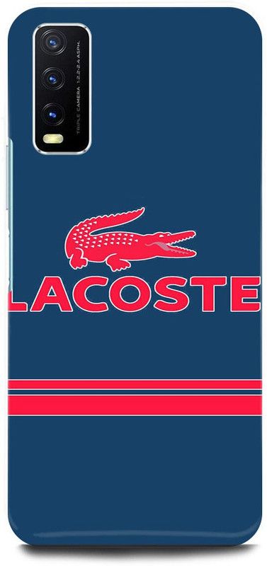 ZIGTOZAG SHOPPE Back Cover for vivo Y20i, V2027, BRAND, NIKE, JUSTDOIT, COOL, LACOSTE  (Blue, Hard Case)
