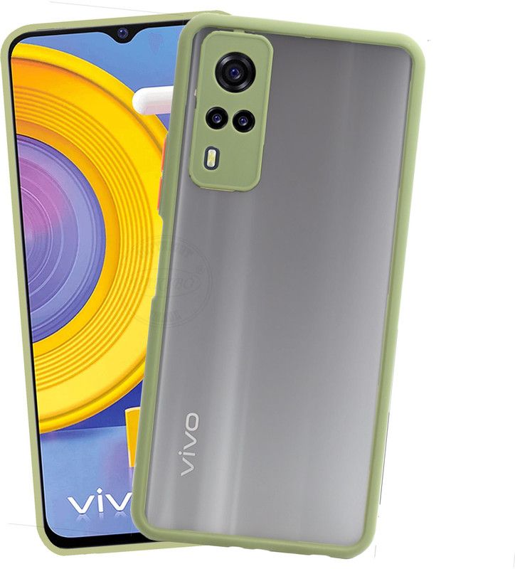 VAKIBO Back Cover for Vivo Y31 2020, Smoke Frosted Back Case With Camera Protection Ring  (Green, Grip Case, Pack of: 1)