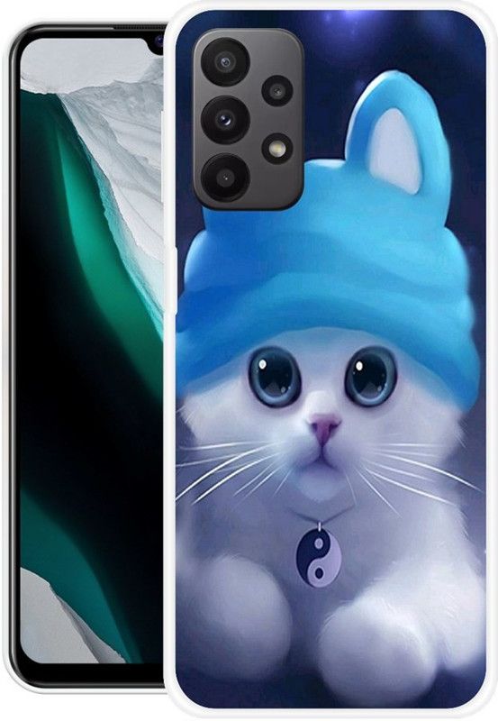 Pedimore Back Cover for Samsung Galaxy A23  (Blue, Grip Case, Silicon)