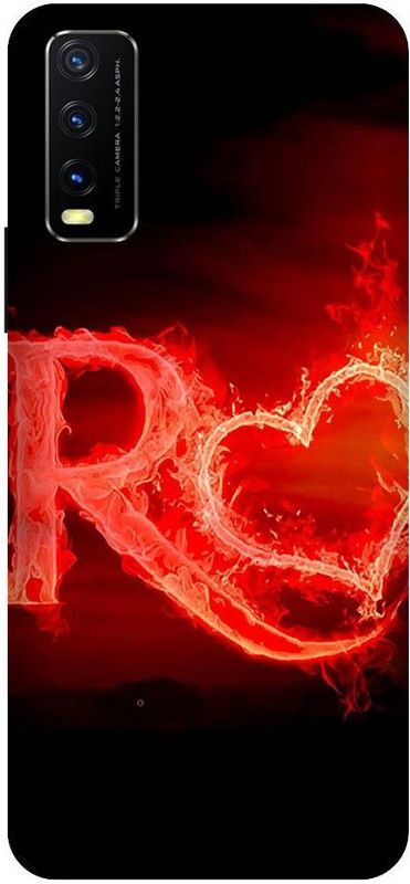 URCHIN Back Cover for Vivo Y12S R, R Letter, Alphabet, Design, R Love  (Multicolor, Shock Proof, Pack of: 1)