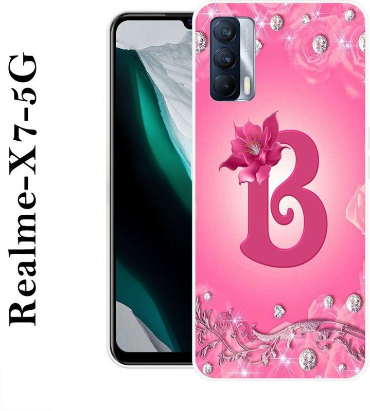 REALKING Back Cover for Realme X7 5G  (Pink, Grip Case, Silicon)