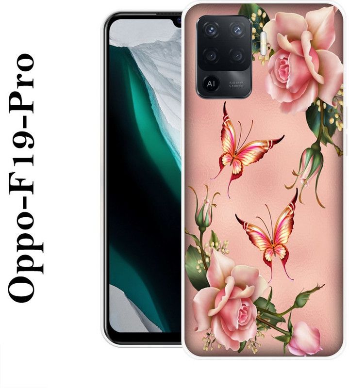 JATLAND Back Cover for Oppo F19 Pro  (Pink, Green, Grip Case, Silicon)