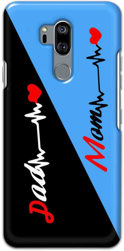 NDCOM Back Cover for LG G7+ ThinQ Mom Dad Blue Black Printed  (Multicolor, Hard Case, Pack of: 1)